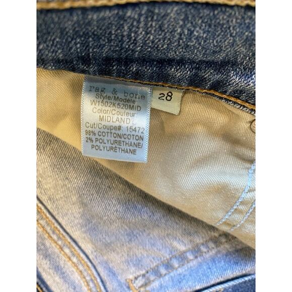 Rag & Bone Jeans Womens Size 28 Distressed Skinny Denim Casual Normcore Pants - Picture 12 of 16